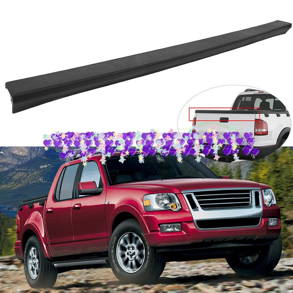 Explorer Sport Trac Black Top Rear Tailgate Moulding Trim 2007-2010 Tailgate Top Cap Protector for Ford 